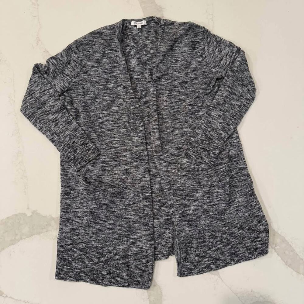 Madewell Womens Open Ryder Cardigan Sweater Gray Knit Long Sleeve Cotton Size XS